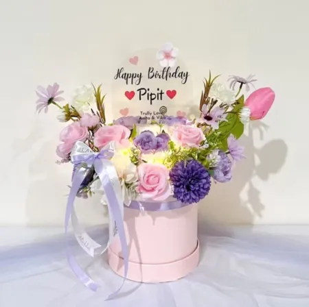 Bloom Box Akrilik Ucapan Ulang Tahun Paser